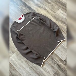 y2k / 2000s skater grunge brown striped cottage reunion sweater 🧸